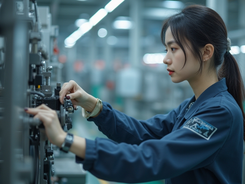 電解鋁廠工作人員正在操作設(shè)備